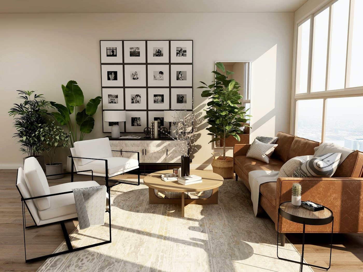 A bright, comfortable living room ready for a household move